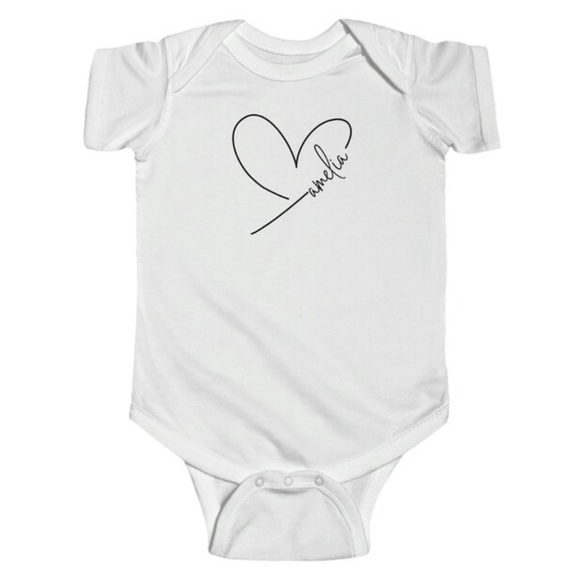 Personalized Valentine's Day Onesie - Picture 2 of 2